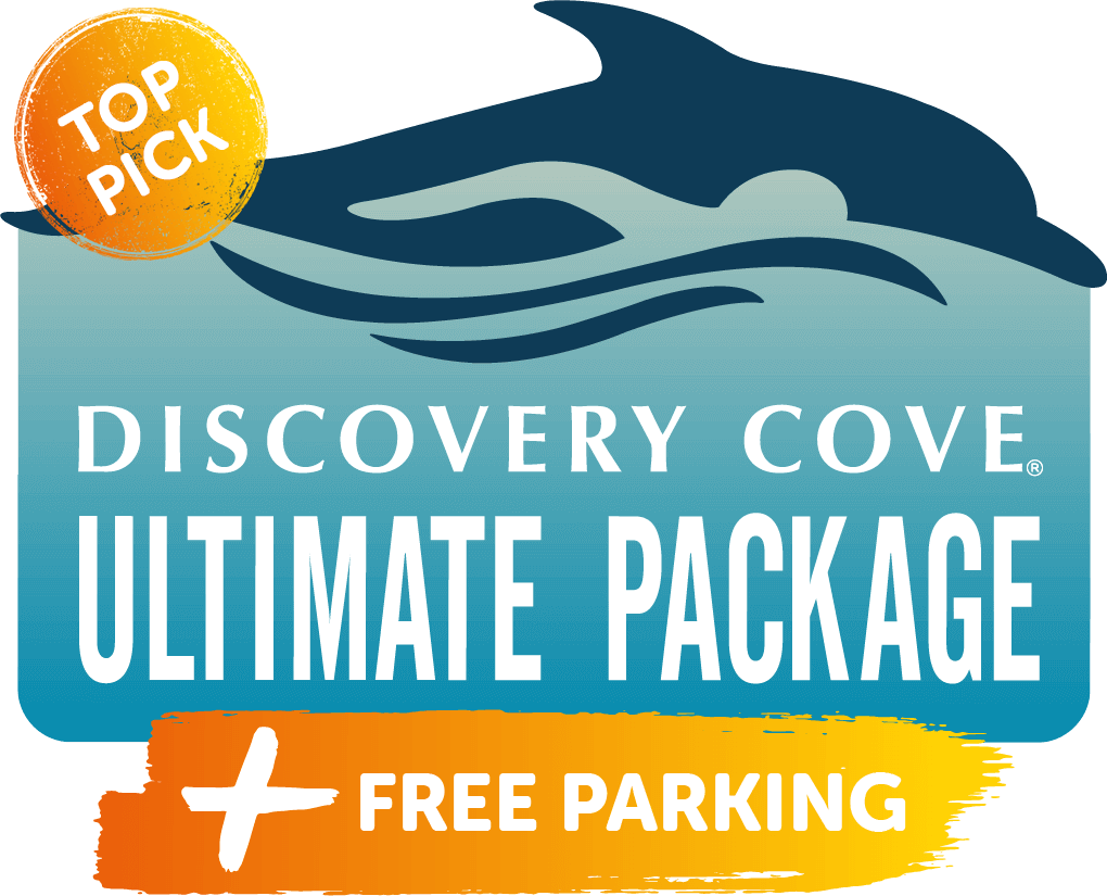 Discovery Cove Ultimate Package logo.